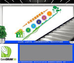 社会治理新格局楼梯文化墙