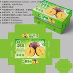 红布林包装 李子盒子