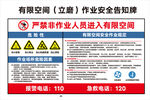 立磨有限空间告知牌