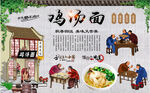 鸡汤面背景墙