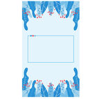 蓝色植物插画素材