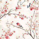 花鸟绘景 春日烂漫花枝俏
