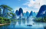 桂林山水风景画