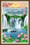 竖幅山水画