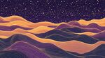 梦幻星空下的起伏沙丘