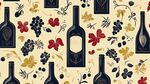 葡萄酒主题复古风格图案