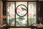 中式花鸟屏风装点雅致空间