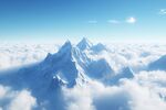 云海之上的巍峨雪山