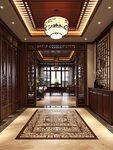 中式典雅门厅玄关设计图