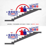 全民反诈骗宣传楼道墙