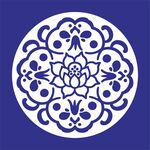 矢量缠枝莲纹莲花纹圆形图案