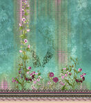 复古风花卉图案壁纸
