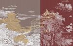 古风山水建筑插画欣赏
