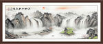 八方来财山水画