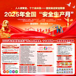 2025安全生产月宣传展板