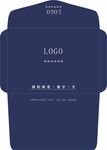 深蓝色简约品牌包装盒设计
