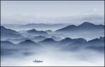 水墨山