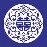 中式传统双喜花纹图案
