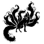 神秘九尾狐图案设计