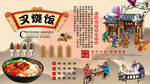 叉烧饭背景墙
