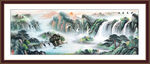 旭日东升国画山水画