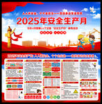 2025年安全月展板宣传栏