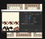 复古花纹方形图案设计