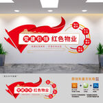 红色物业文化墙