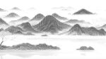 手绘山脉