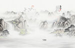 水墨意境山水画