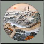 圆形山水画