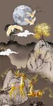 嫦娥奔月神话场景插画