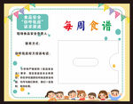 幼儿园每周食谱展示板