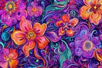 绚丽多彩花卉图案