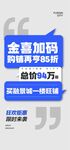 金喜加码购铺再享85折活动海报