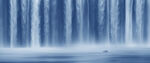 流水生财瀑布山水幕墙
