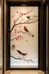 中式花鸟屏风 雅致之景