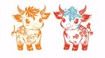 可爱生肖牛图案设计