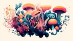 梦幻海底蘑菇与奇妙生物
