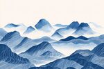 水墨群山绘就诗意景致