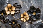 金属花朵墙面装饰艺术品