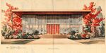 现代风格建筑手绘效果图