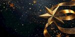 金色闪耀星星节日背景图