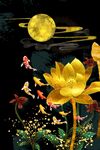 莲花九鱼图