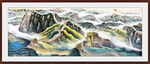 万里长城山水画 国画长城雄风