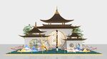 中式牌坊景观模型