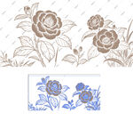 山茶花矢量图案