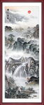 竖幅山水画