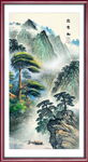 竖幅山水画