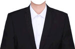男士无领带黑西装白衬衫衣服素材
